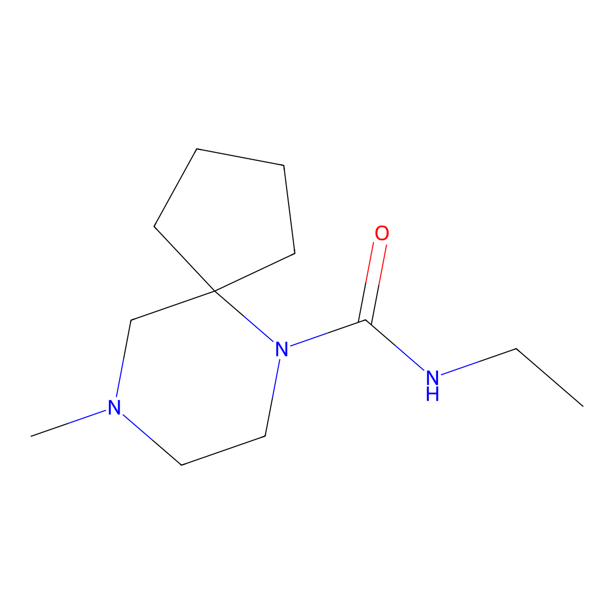 N-ethyl-9-methyl-6,9-diazaspiro[4.5]decane-6-carboxamide molecular structure, CAS 1421483-21-7