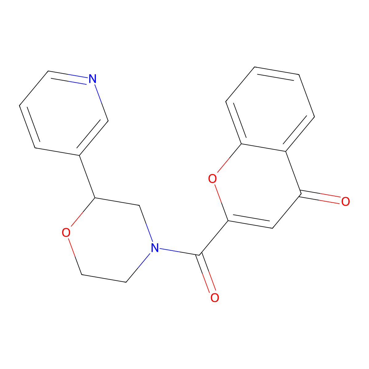 2-[2-(pyridin-3-yl)morpholine-4-carbonyl]-4H-chromen-4-one molecular structure, CAS 1421483-28-4
