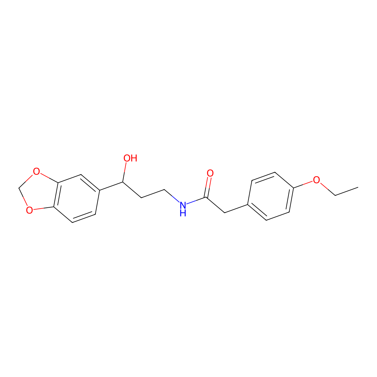 N-(3-(benzo[d][1,3]dioxol-5-yl)-3-hydroxypropyl)-2-(4-ethoxyphenyl)acetamide molecular structure, CAS 1421483-45-5