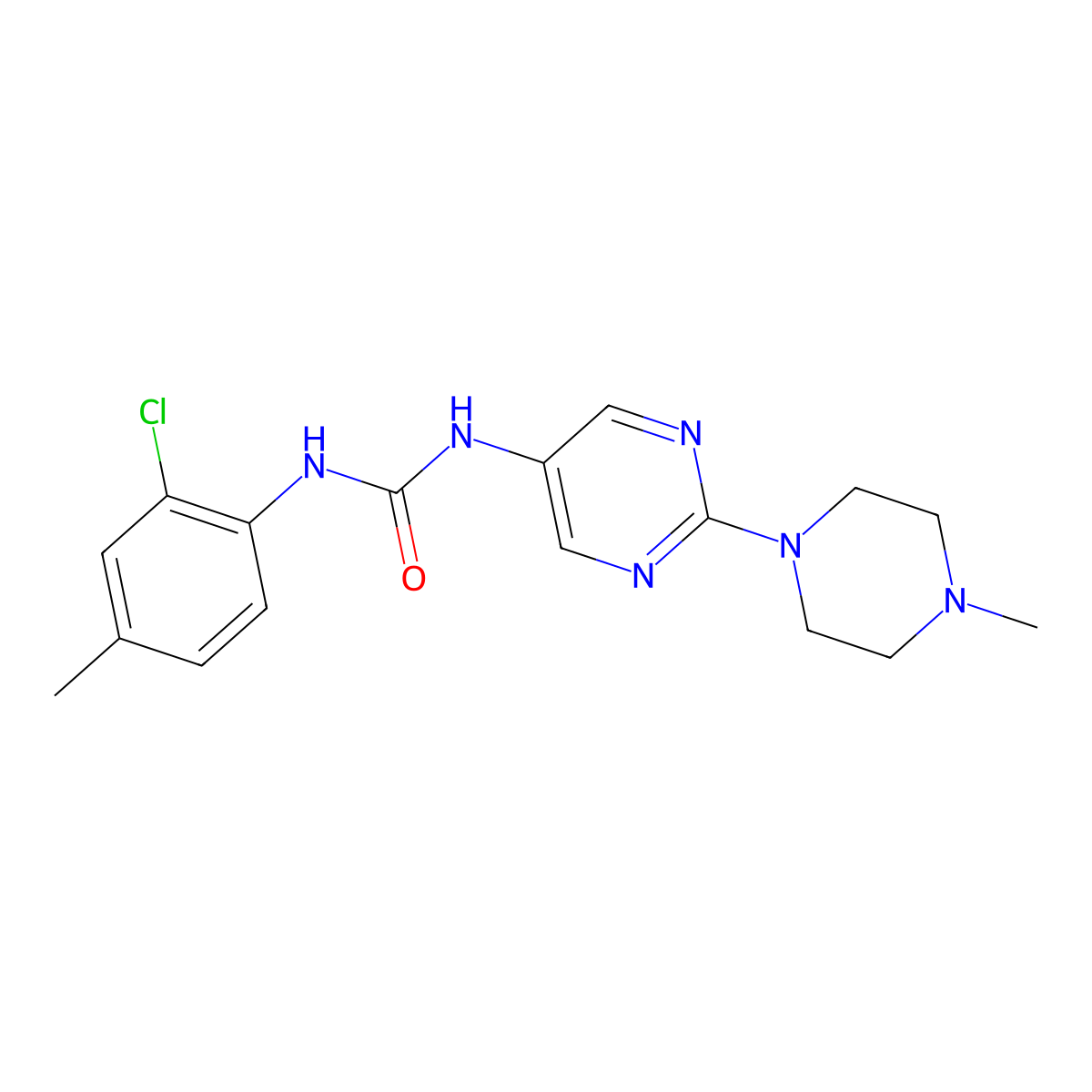 1-(2-Chloro-4-methylphenyl)-3-[2-(4-methylpiperazin-1-yl)pyrimidin-5-yl]urea molecular structure, CAS 1421484-00-5