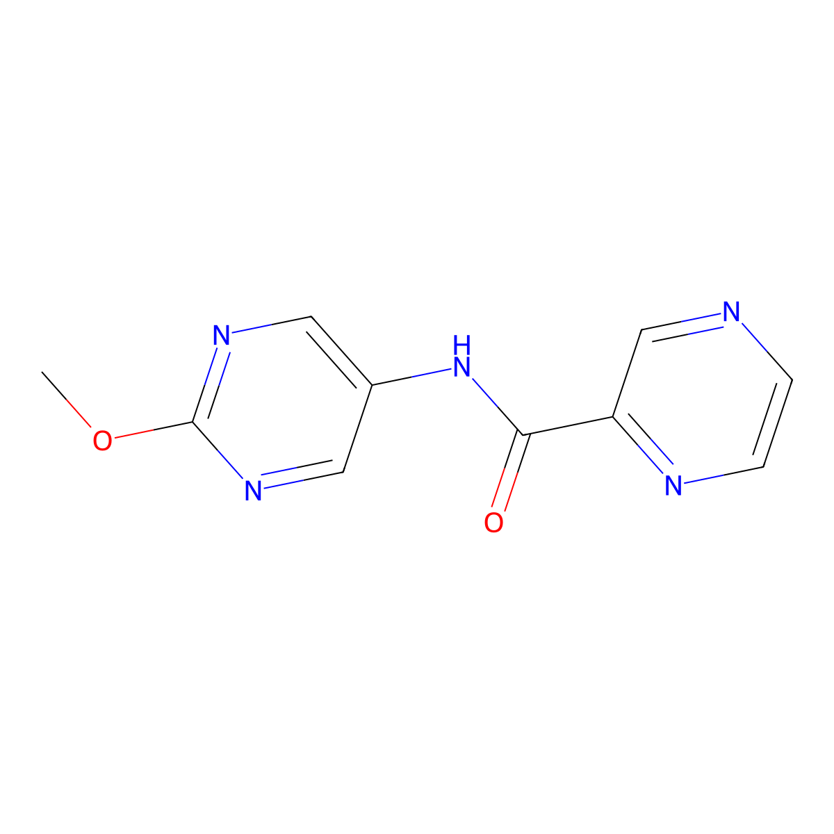 N-(2-methoxypyrimidin-5-yl)pyrazine-2-carboxamide molecular structure, CAS 1421484-12-9
