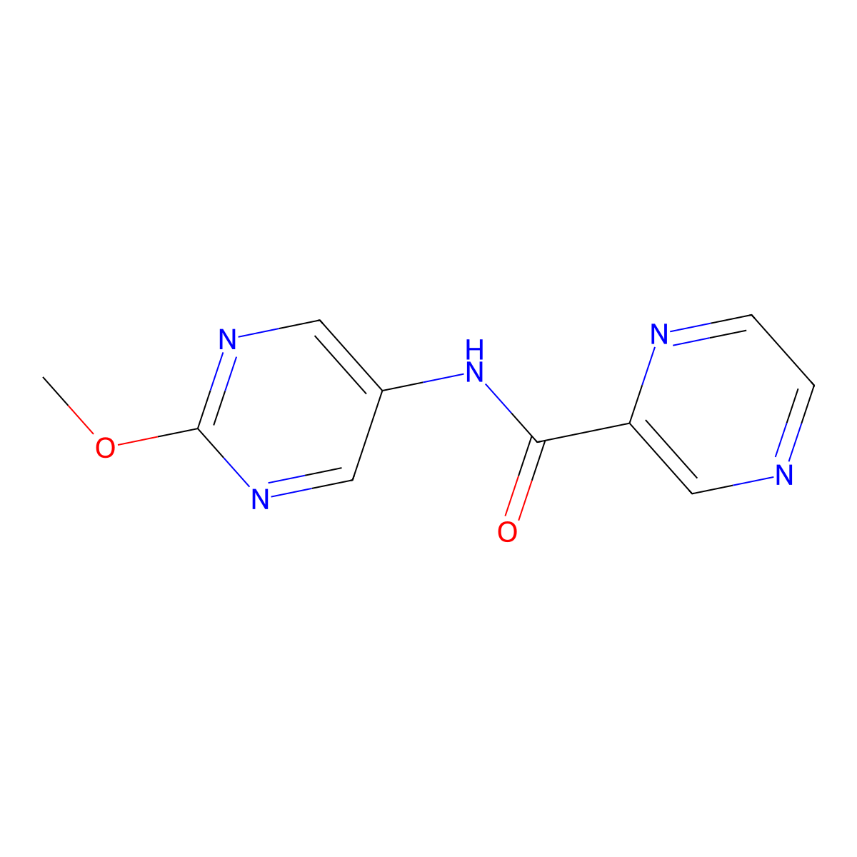 N-(2-methoxypyrimidin-5-yl)pyrazine-2-carboxamide molecular structure, CAS 1421484-12-9