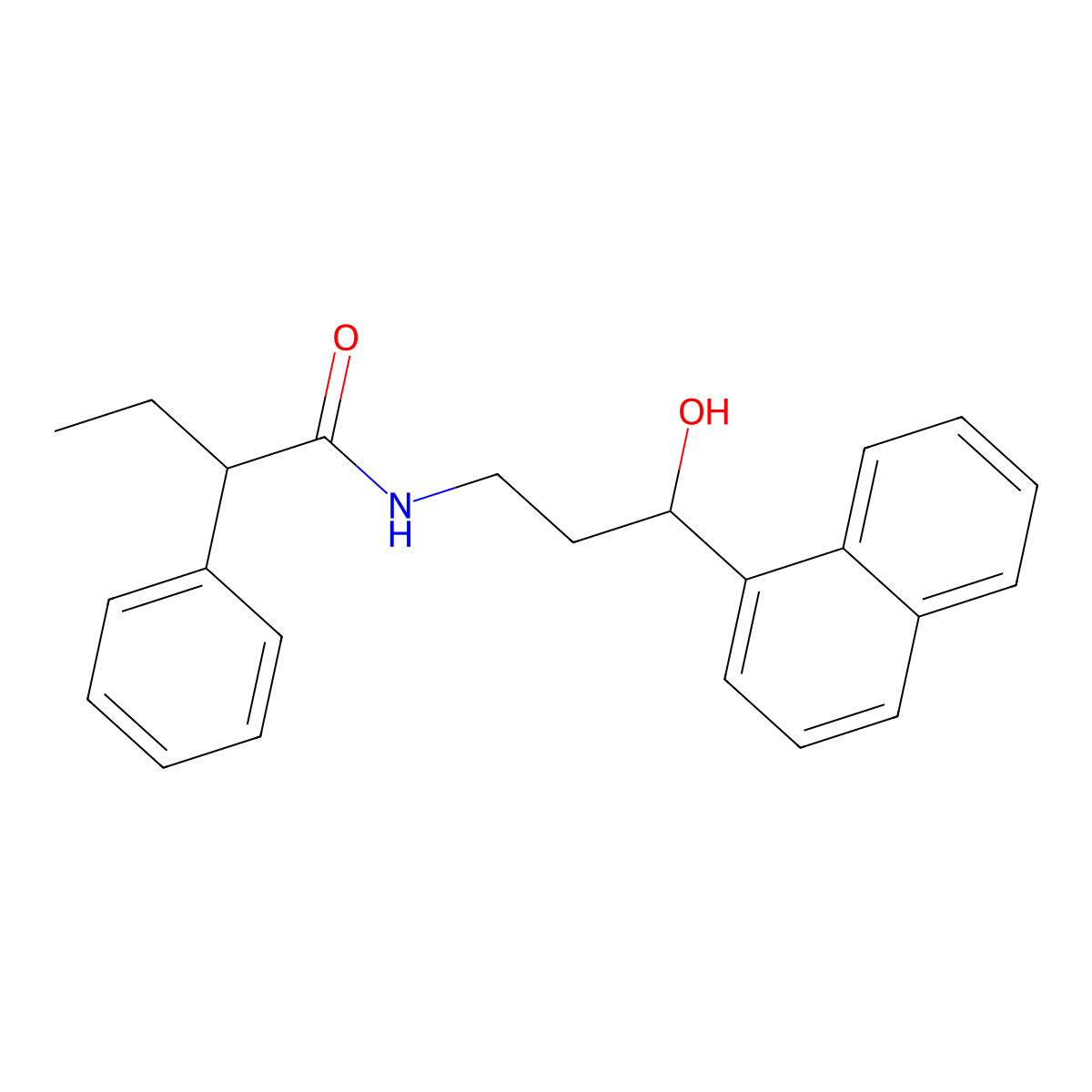 N-[3-Hydroxy-3-(naphthalen-1-YL)propyl]-2-phenylbutanamide molecular structure, CAS 1421484-28-7