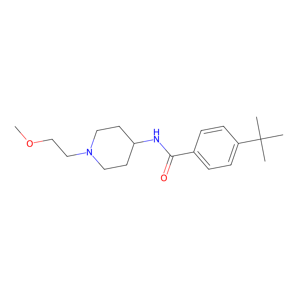 4-Tert-butyl-N-[1-(2-methoxyethyl)piperidin-4-YL]benzamide molecular structure, CAS 1421484-45-8