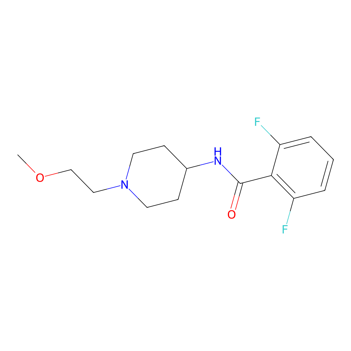 2,6-Difluoro-N-[1-(2-methoxyethyl)piperidin-4-YL]benzamide molecular structure, CAS 1421484-50-5