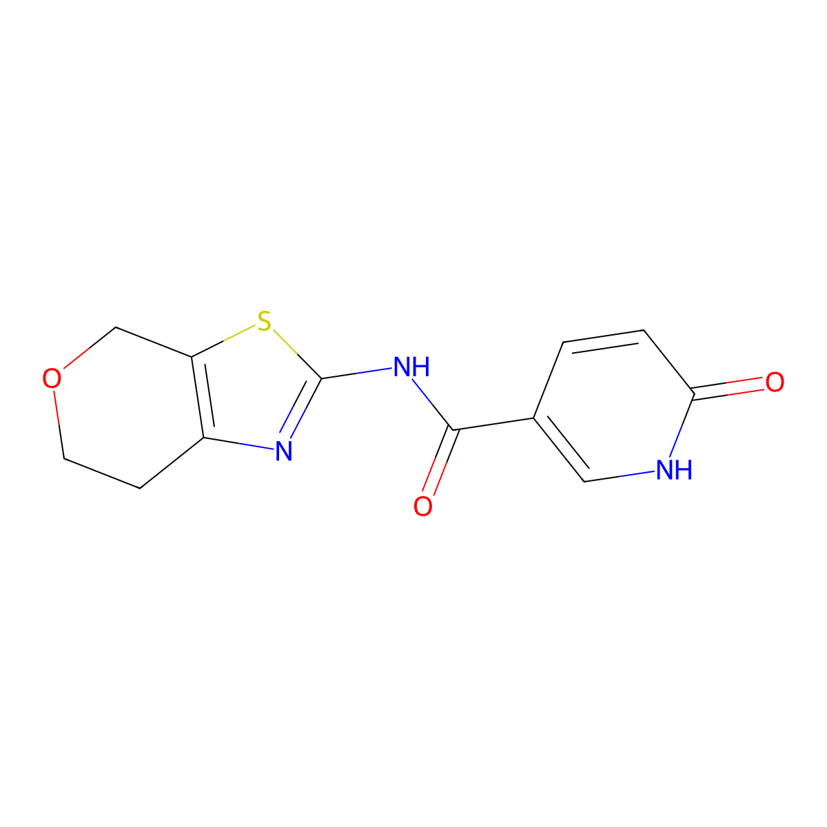 N-(6,7-dihydro-4H-pyrano[4,3-d]thiazol-2-yl)-6-oxo-1,6-dihydropyridine-3-carboxamide molecular structure, CAS 1421484-61-8