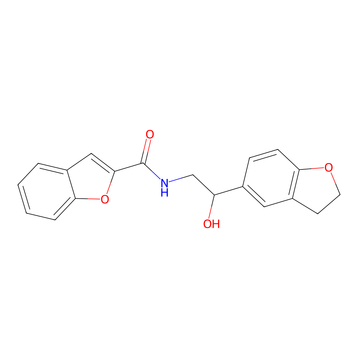 N-(2-(2,3-dihydrobenzofuran-5-yl)-2-hydroxyethyl)benzofuran-2-carboxamide molecular structure, CAS 1421484-72-1