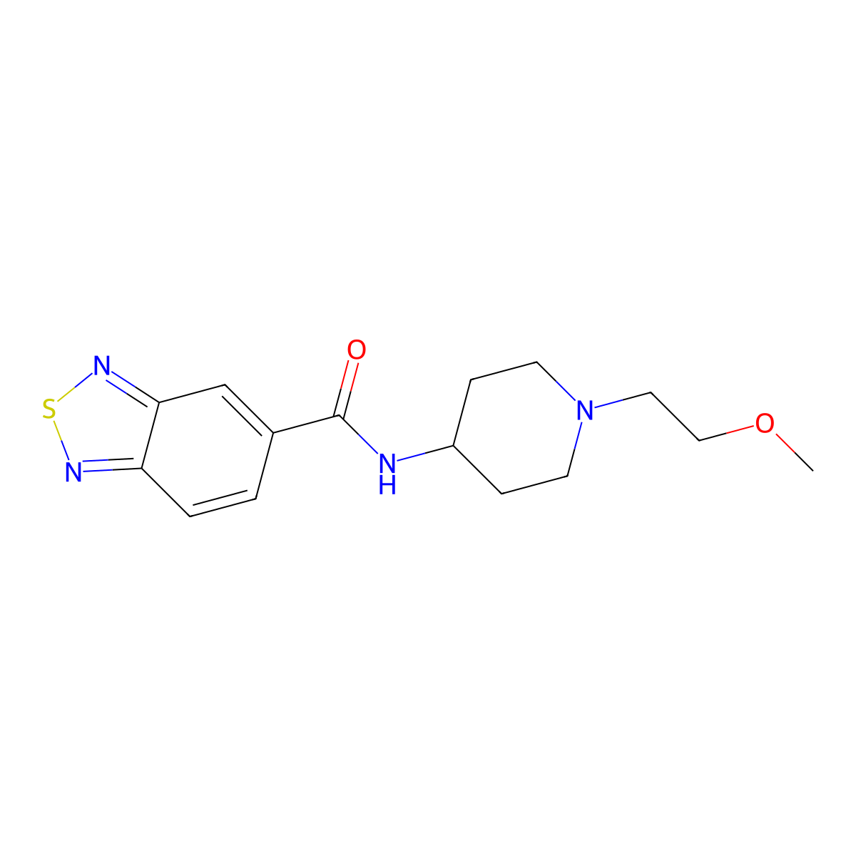 N-[1-(2-Methoxyethyl)piperidin-4-YL]-2,1,3-benzothiadiazole-5-carboxamide molecular structure, CAS 1421484-86-7