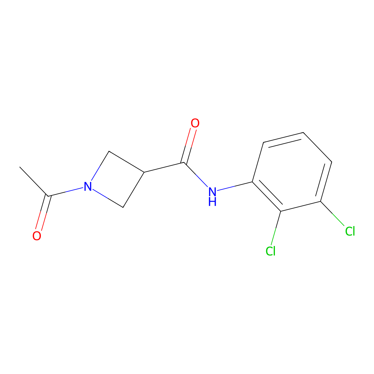 1-acetyl-N-(2,3-dichlorophenyl)azetidine-3-carboxamide molecular structure, CAS 1421485-17-7