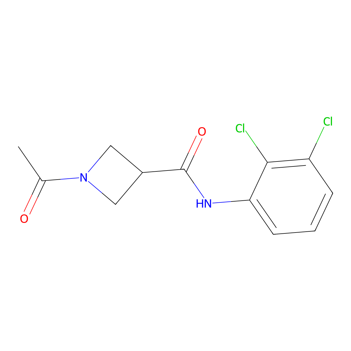 1-acetyl-N-(2,3-dichlorophenyl)azetidine-3-carboxamide molecular structure, CAS 1421485-17-7