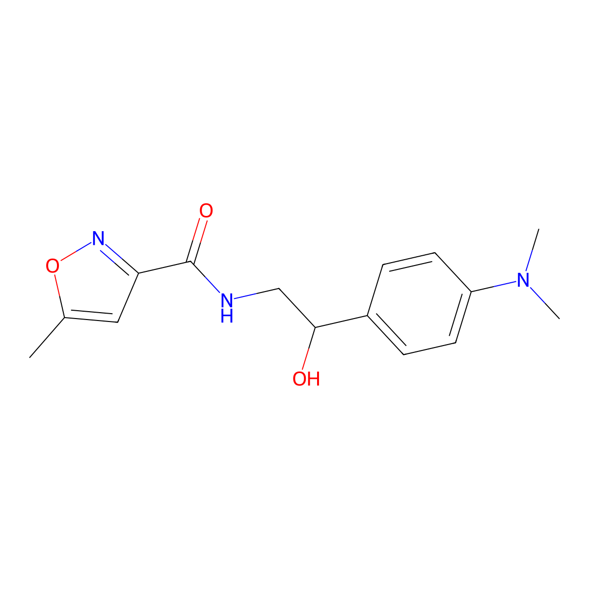 N-(2-(4-(dimethylamino)phenyl)-2-hydroxyethyl)-5-methylisoxazole-3-carboxamide molecular structure, CAS 1421485-49-5