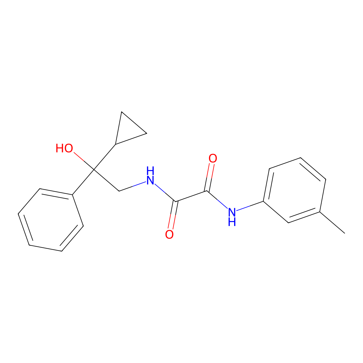 N1-(2-cyclopropyl-2-hydroxy-2-phenylethyl)-N2-(m-tolyl)oxalamide molecular structure, CAS 1421485-67-7