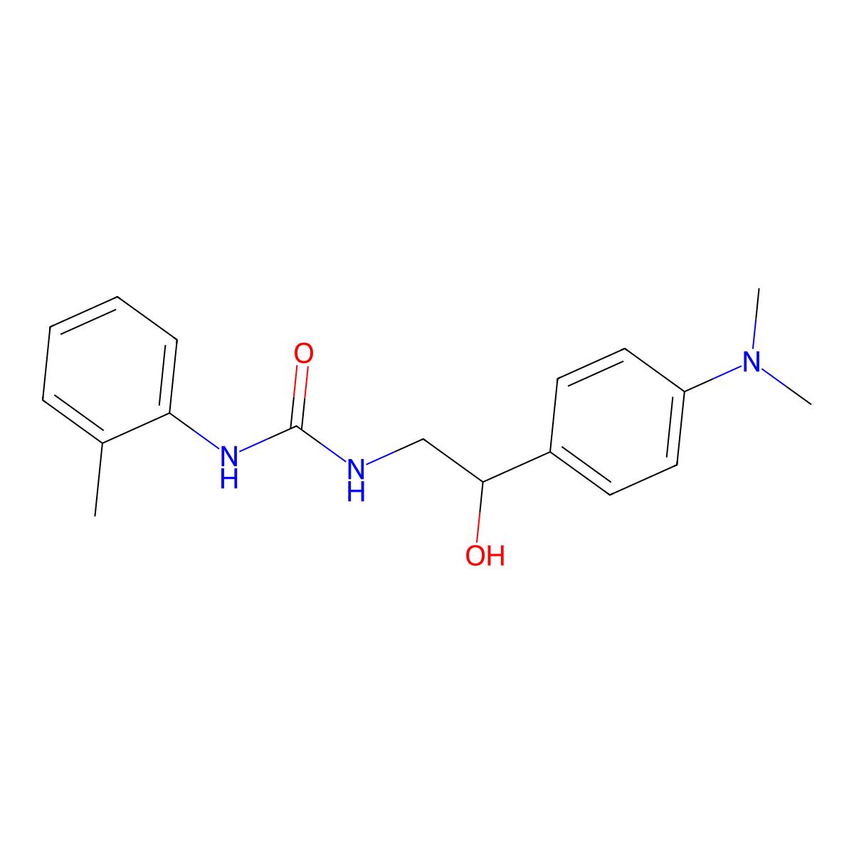 1-(2-(4-(Dimethylamino)phenyl)-2-hydroxyethyl)-3-(o-tolyl)urea molecular structure, CAS 1421489-15-7