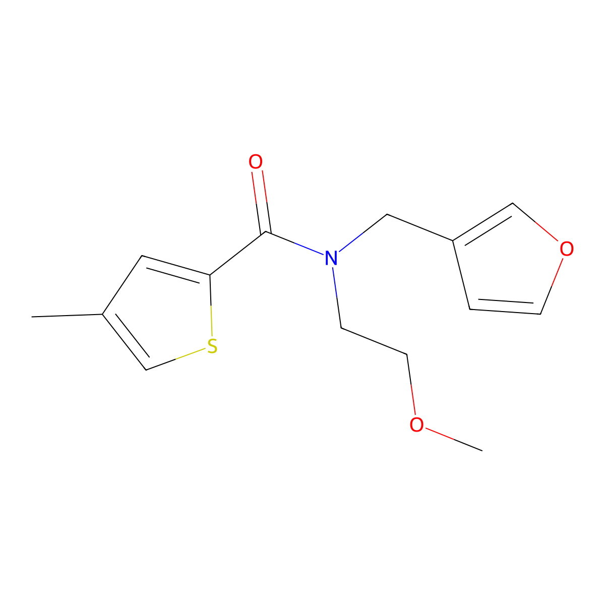N-(furan-3-ylmethyl)-N-(2-methoxyethyl)-4-methylthiophene-2-carboxamide molecular structure, CAS 1421489-35-1