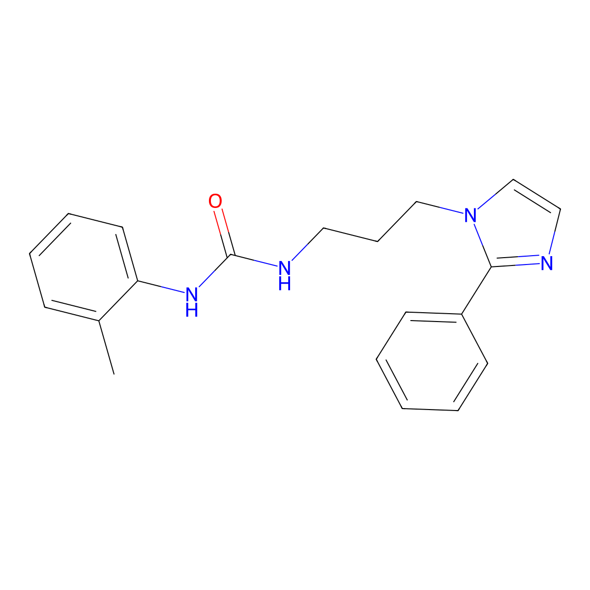 1-(3-(2-phenyl-1H-imidazol-1-yl)propyl)-3-(o-tolyl)urea molecular structure, CAS 1421489-91-9