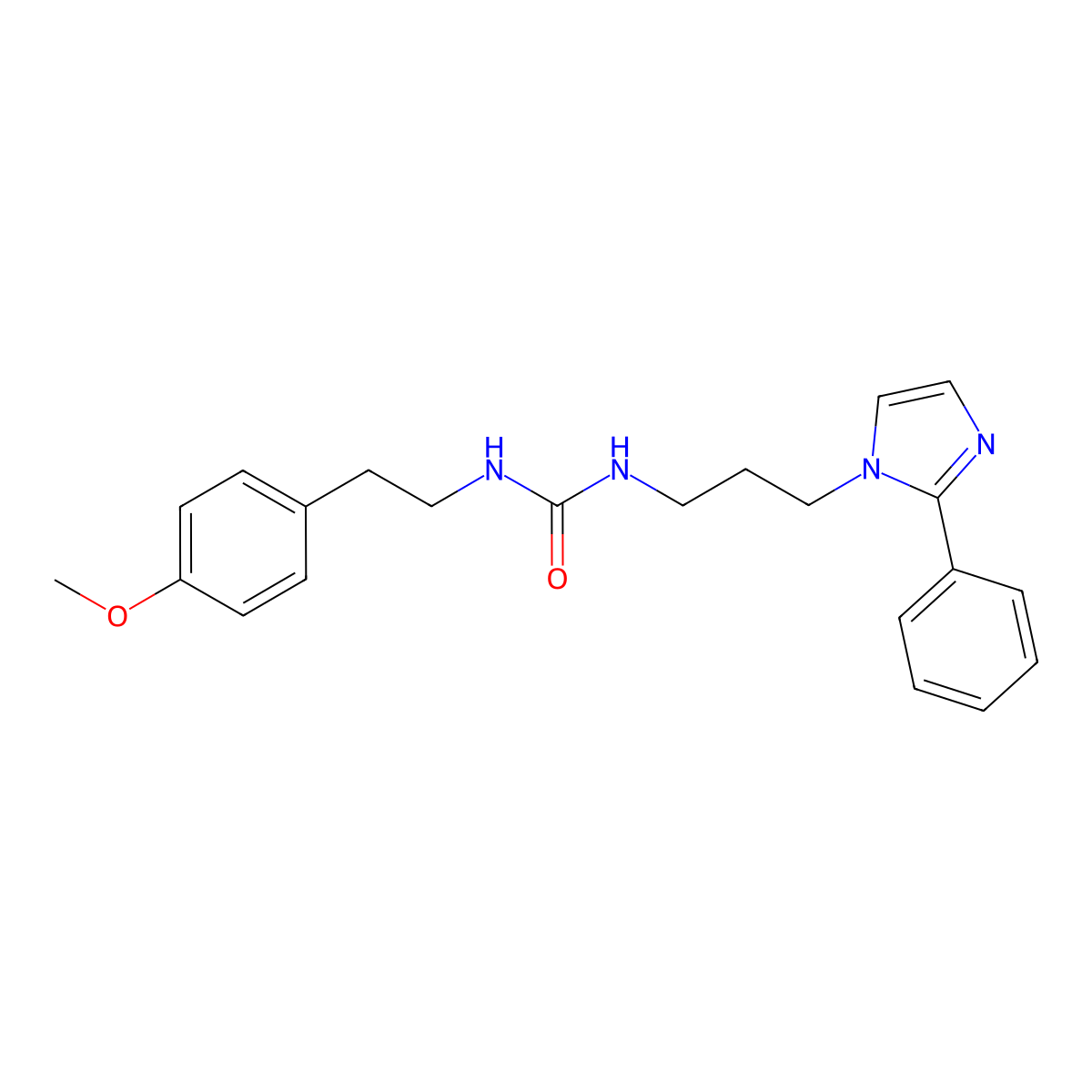 1-(4-methoxyphenethyl)-3-(3-(2-phenyl-1H-imidazol-1-yl)propyl)urea molecular structure, CAS 1421489-98-6