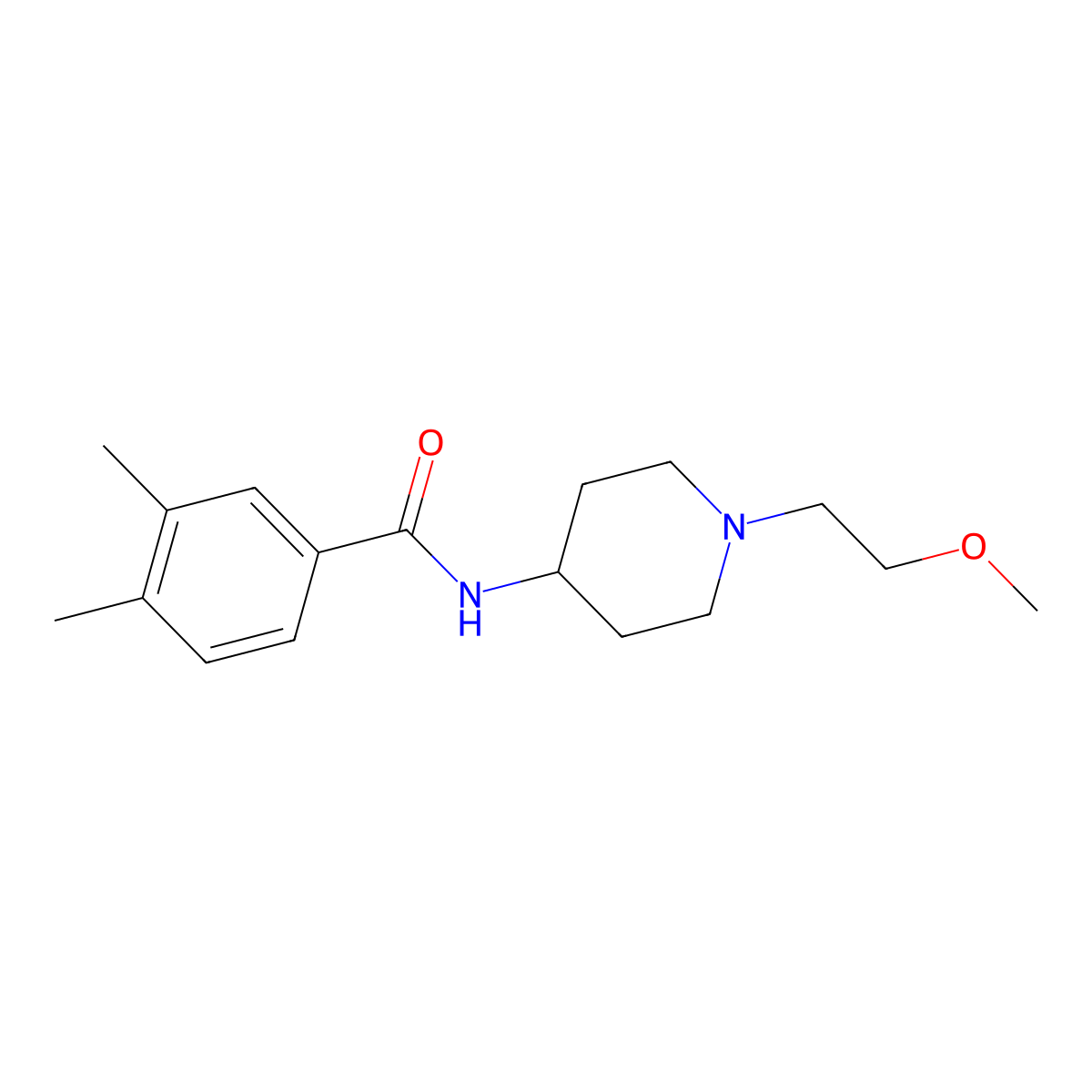 N-[1-(2-Methoxyethyl)piperidin-4-YL]-3,4-dimethylbenzamide molecular structure, CAS 1421490-28-9