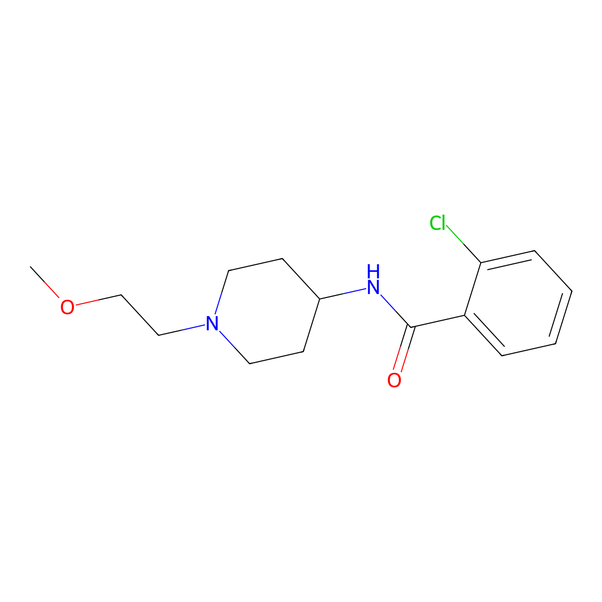 2-Chloro-N-[1-(2-methoxyethyl)piperidin-4-YL]benzamide molecular structure, CAS 1421490-34-7