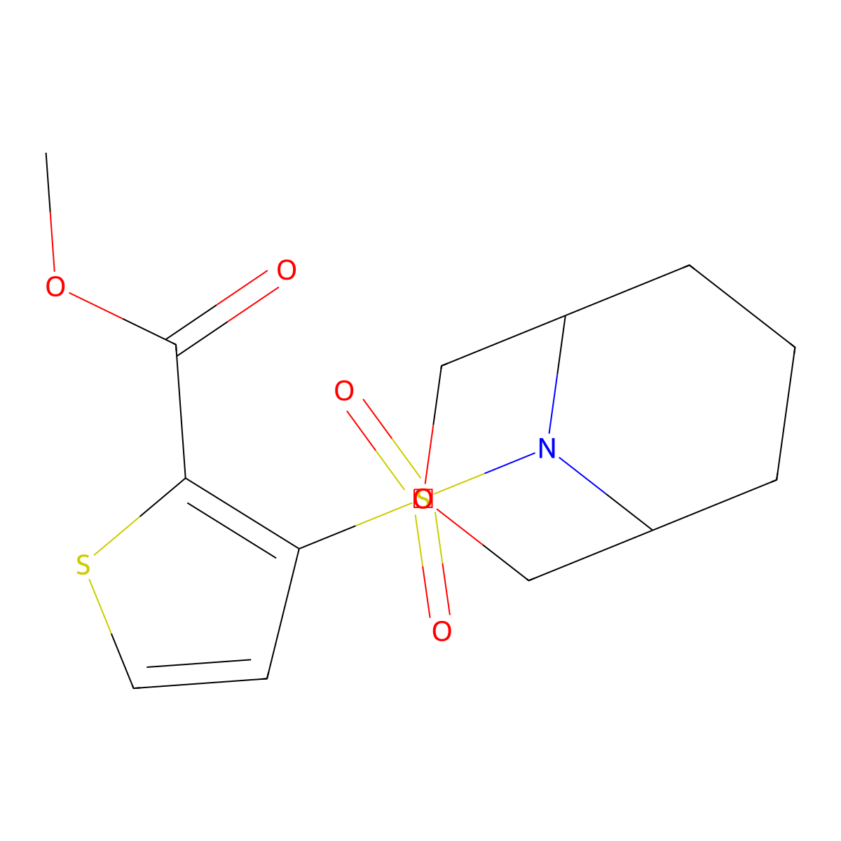 Methyl 3-(3-oxa-9-azabicyclo[3.3.1]nonan-9-ylsulfonyl)thiophene-2-carboxylate molecular structure, CAS 1421490-65-4