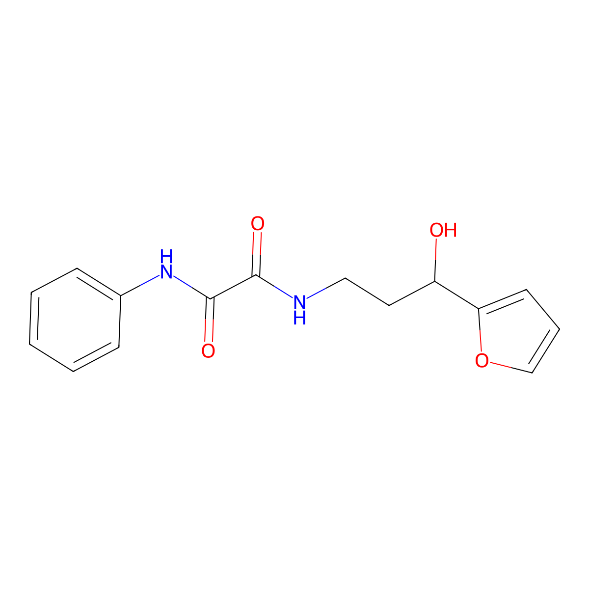 N1-(3-(furan-2-yl)-3-hydroxypropyl)-N2-phenyloxalamide molecular structure, CAS 1421490-82-5