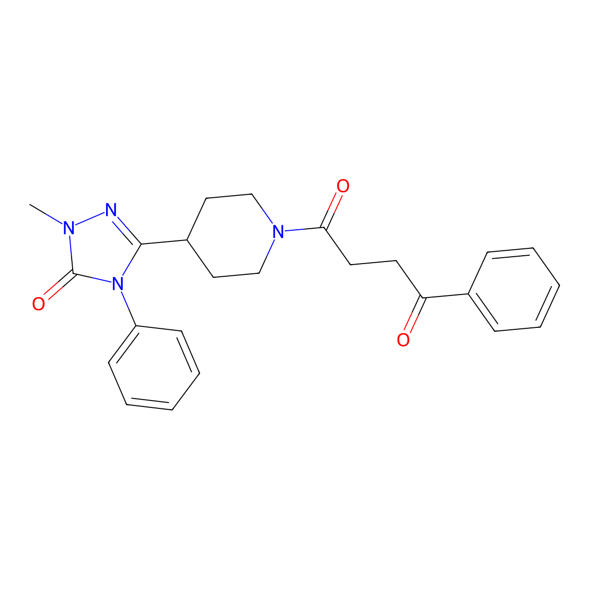 1-[4-(1-methyl-5-oxo-4-phenyl-4,5-dihydro-1H-1,2,4-triazol-3-yl)piperidin-1-yl]-4-phenylbutane-1,4-dione molecular structure, CAS 1421490-89-2
