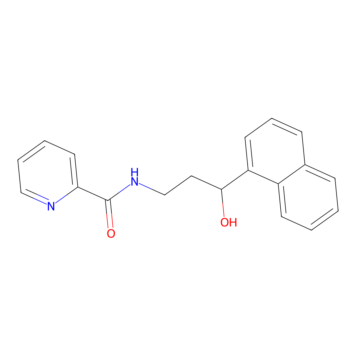 N-(3-hydroxy-3-(naphthalen-1-yl)propyl)picolinamide molecular structure, CAS 1421491-32-8