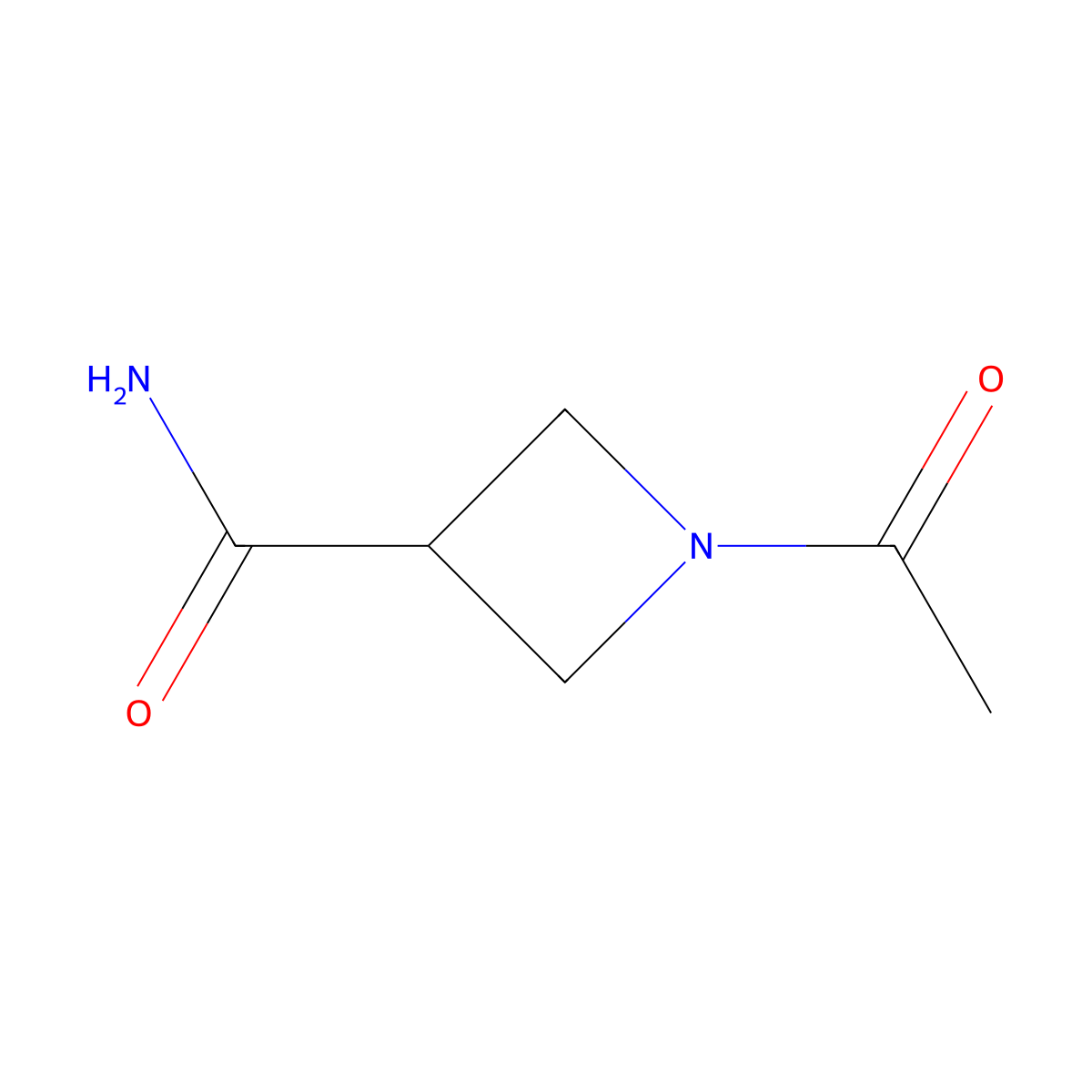 1-Acetylazetidine-3-carboxamide molecular structure, CAS 1421491-43-1