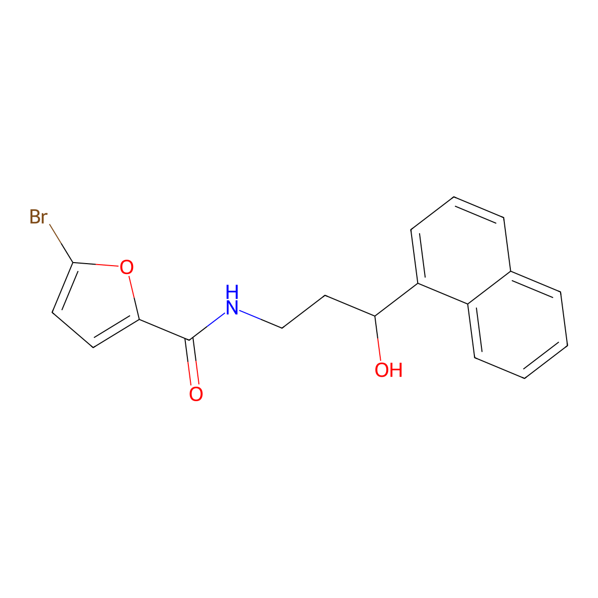 5-Bromo-N-[3-hydroxy-3-(naphthalen-1-YL)propyl]furan-2-carboxamide molecular structure, CAS 1421491-45-3