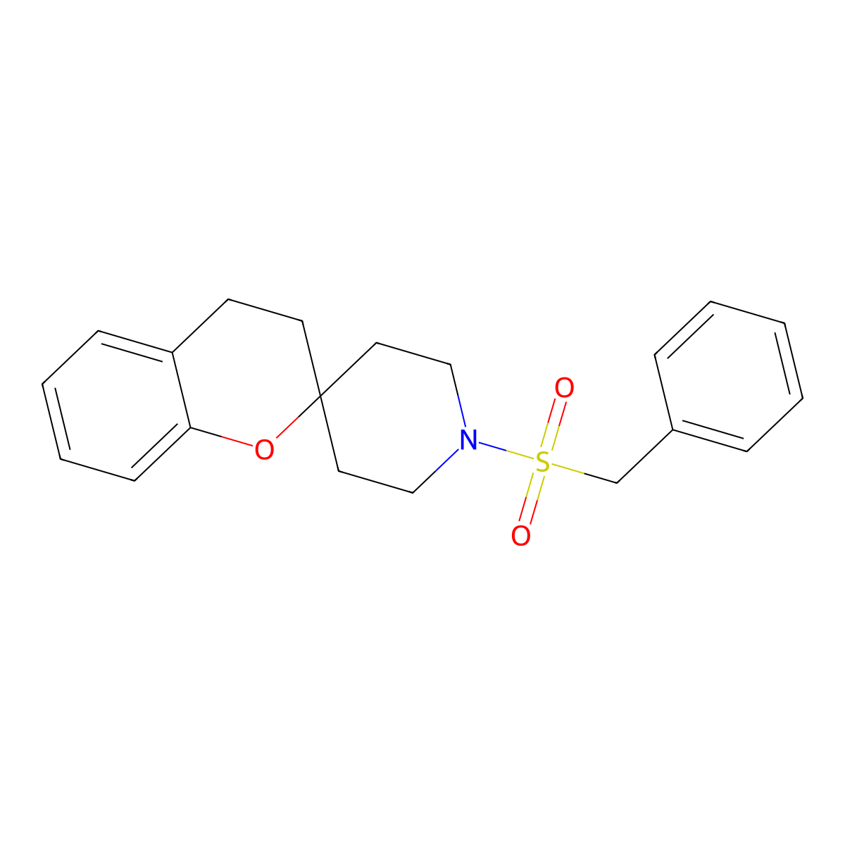 1'-(Benzylsulfonyl)spiro[chroman-2,4'-piperidine] molecular structure, CAS 1421491-51-1