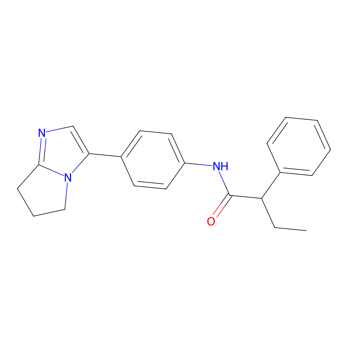 N-(4-(6,7-dihydro-5H-pyrrolo[1,2-a]imidazol-3-yl)phenyl)-2-phenylbutanamide molecular structure, CAS 1421491-67-9