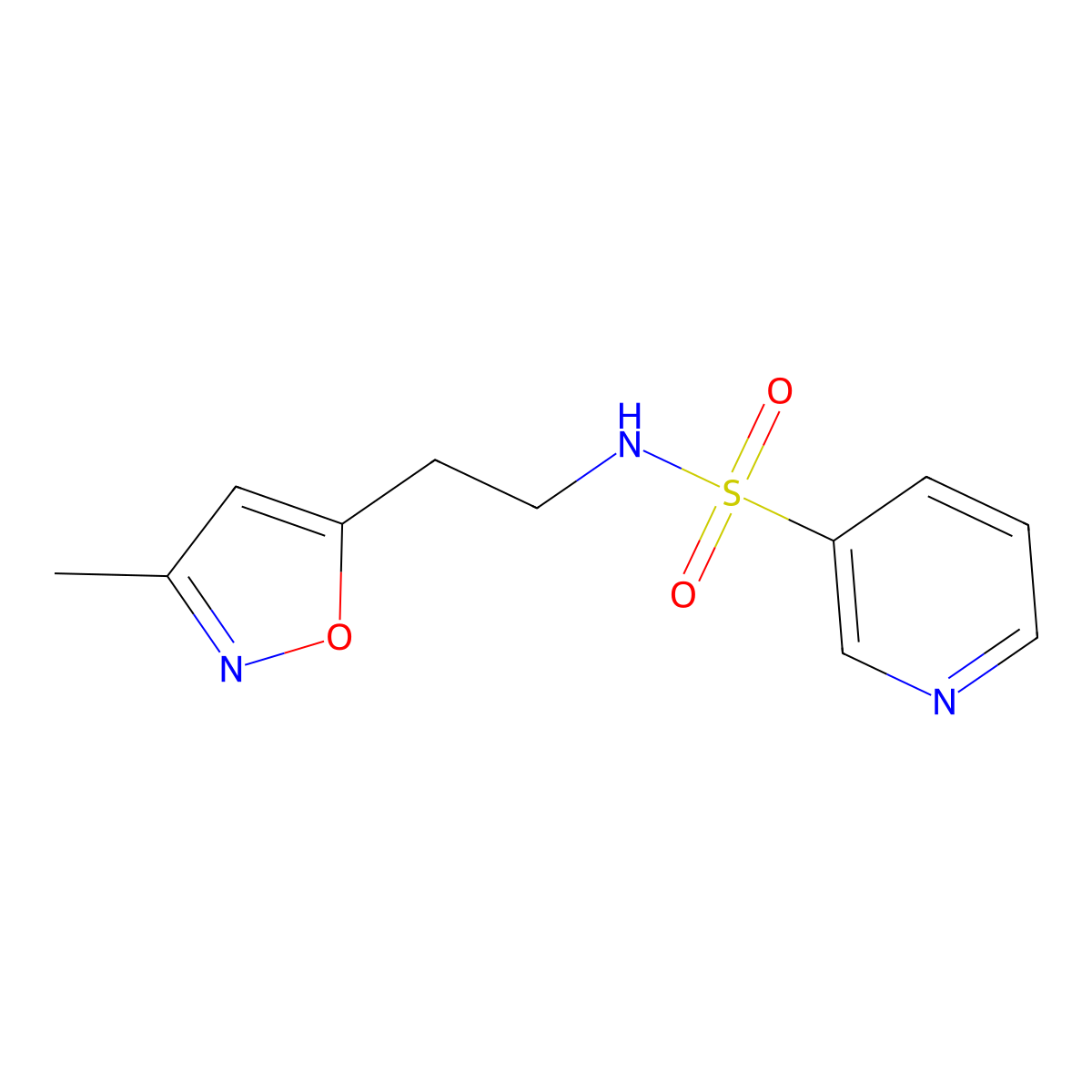 N-[2-(3-Methyl-1,2-oxazol-5-YL)ethyl]pyridine-3-sulfonamide molecular structure, CAS 1421493-56-2