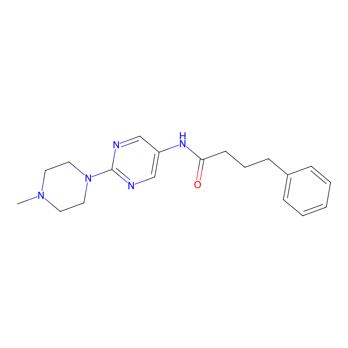 N-[2-(4-Methylpiperazin-1-YL)pyrimidin-5-YL]-4-phenylbutanamide molecular structure, CAS 1421493-88-0