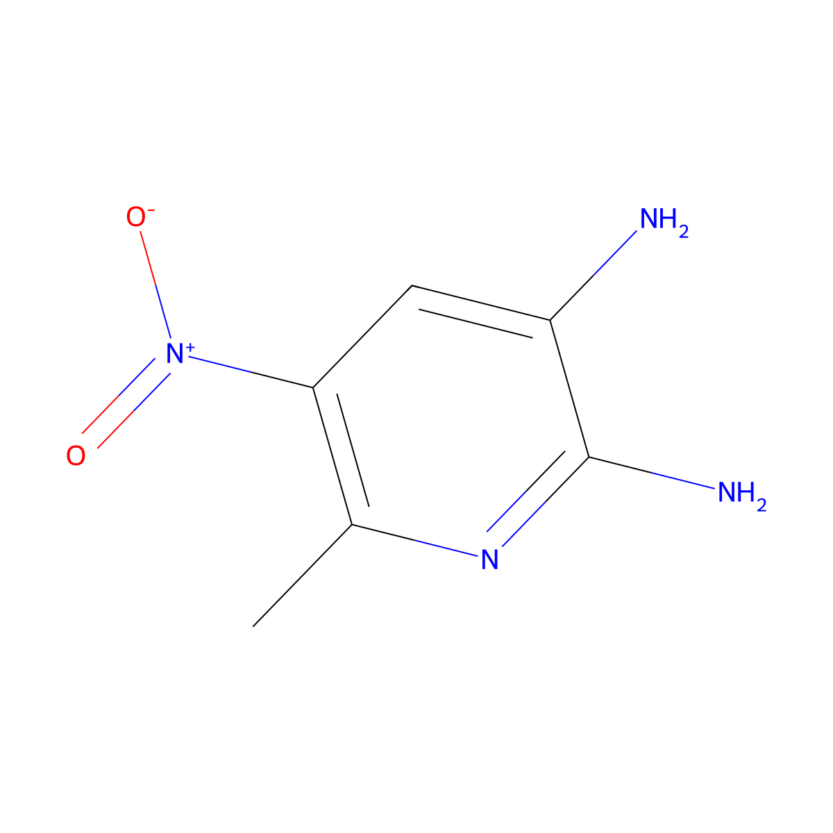 6-Methyl-5-nitropyridine-2,3-diamine molecular structure, CAS 1421494-27-0
