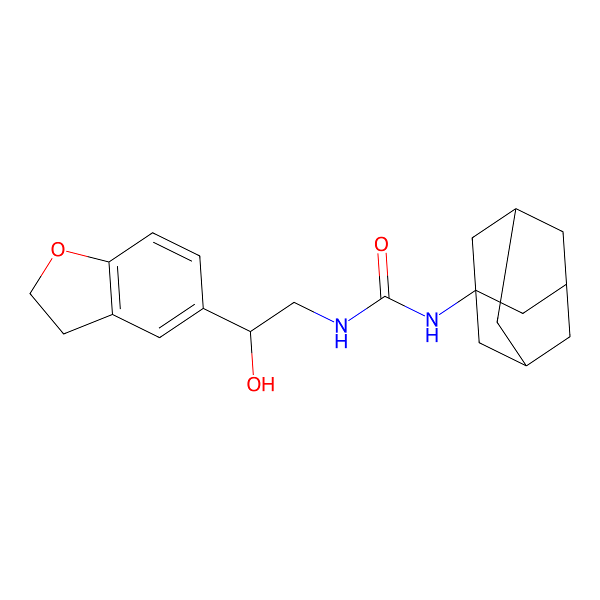 1-((1R,3s)-adamantan-1-yl)-3-(2-(2,3-dihydrobenzofuran-5-yl)-2-hydroxyethyl)urea molecular structure, CAS 1421494-76-9