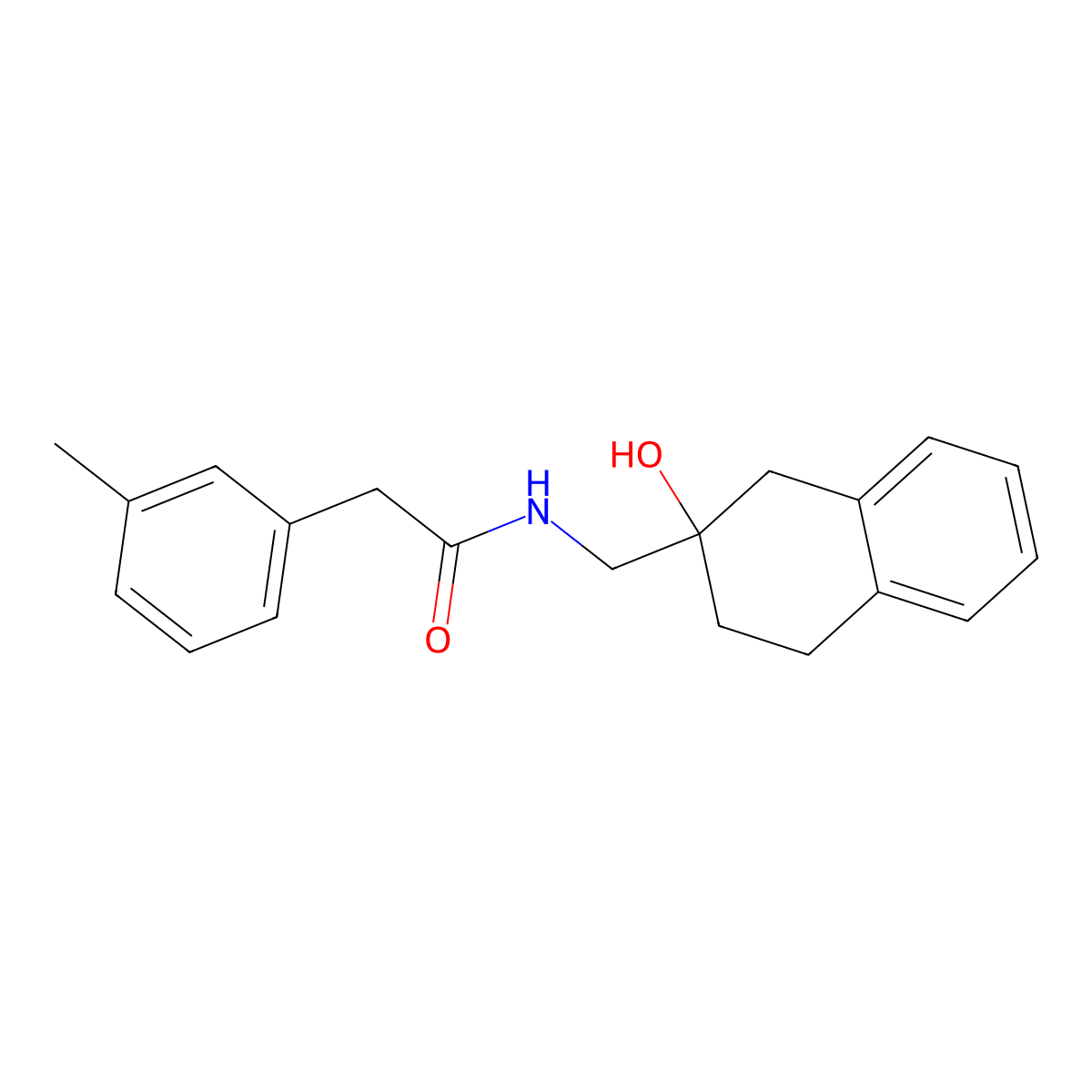 N-[(2-hydroxy-1,2,3,4-tetrahydronaphthalen-2-yl)methyl]-2-(3-methylphenyl)acetamide molecular structure, CAS 1421494-89-4
