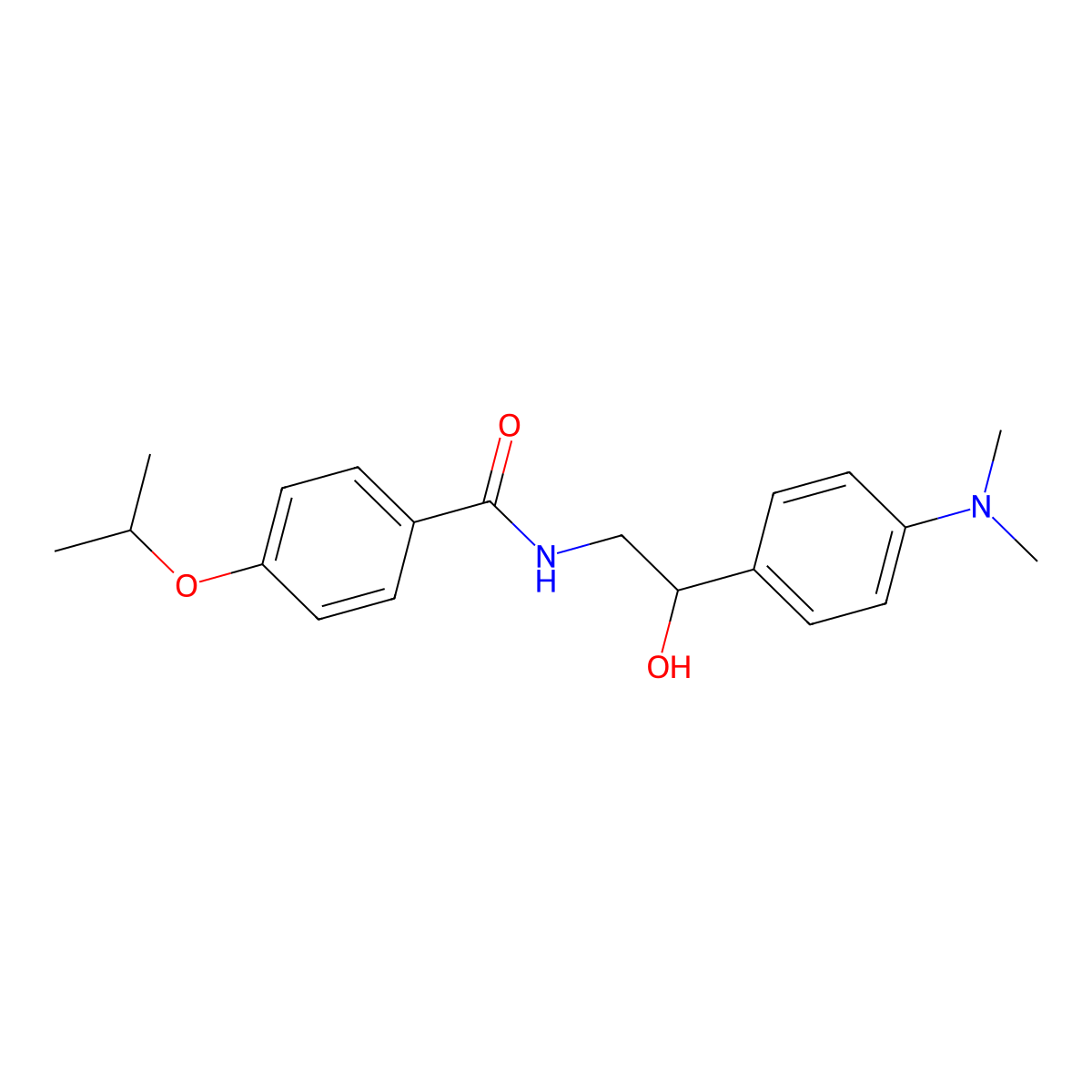 N-(2-(4-(dimethylamino)phenyl)-2-hydroxyethyl)-4-isopropoxybenzamide molecular structure, CAS 1421495-18-2