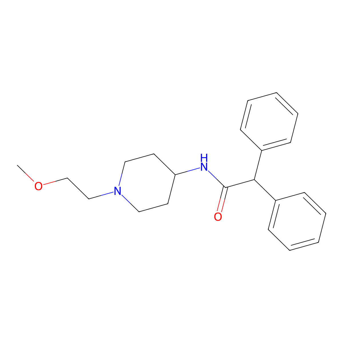 N-[1-(2-Methoxyethyl)piperidin-4-YL]-2,2-diphenylacetamide molecular structure, CAS 1421495-25-1