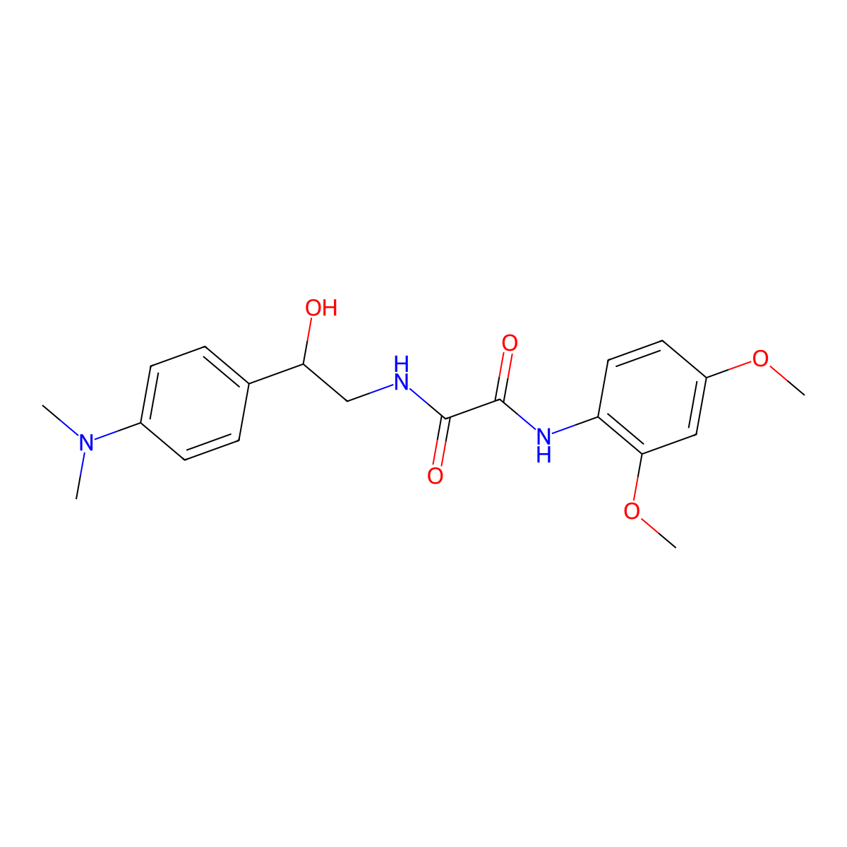 N1-(2,4-dimethoxyphenyl)-N2-(2-(4-(dimethylamino)phenyl)-2-hydroxyethyl)oxalamide molecular structure, CAS 1421496-43-6