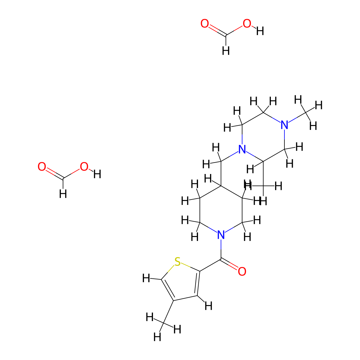 (4-((2,4-Dimethylpiperazin-1-yl)methyl)piperidin-1-yl)(4-methylthiophen-2-yl)methanone diformate molecular structure, CAS 1421496-51-6