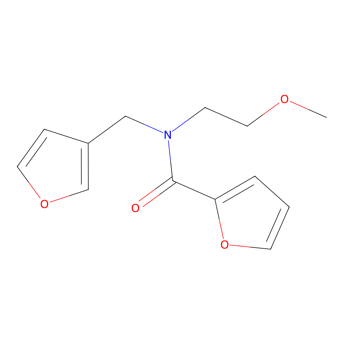 N-(furan-3-ylmethyl)-N-(2-methoxyethyl)furan-2-carboxamide molecular structure, CAS 1421496-65-2