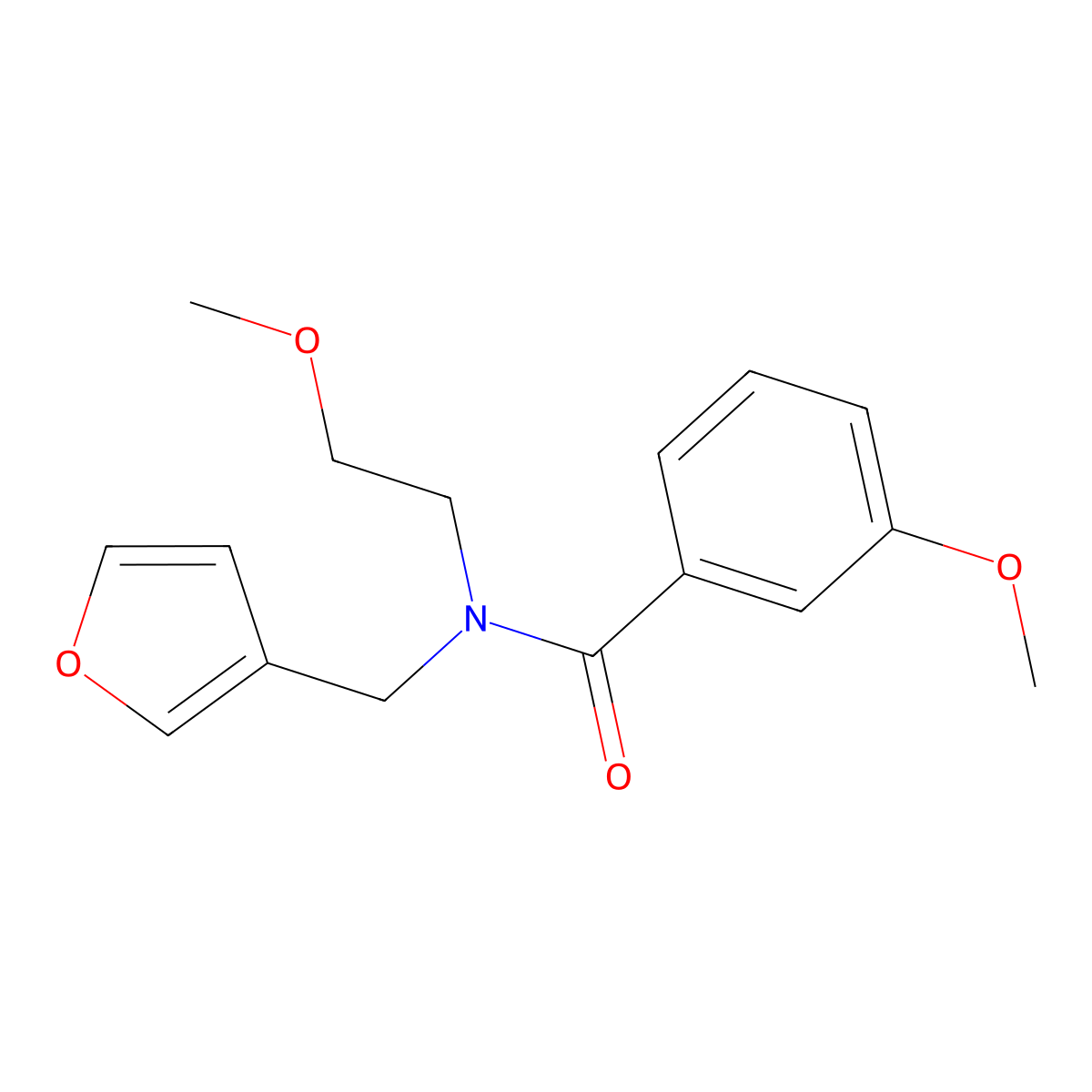 N-(furan-3-ylmethyl)-3-methoxy-N-(2-methoxyethyl)benzamide molecular structure, CAS 1421496-71-0