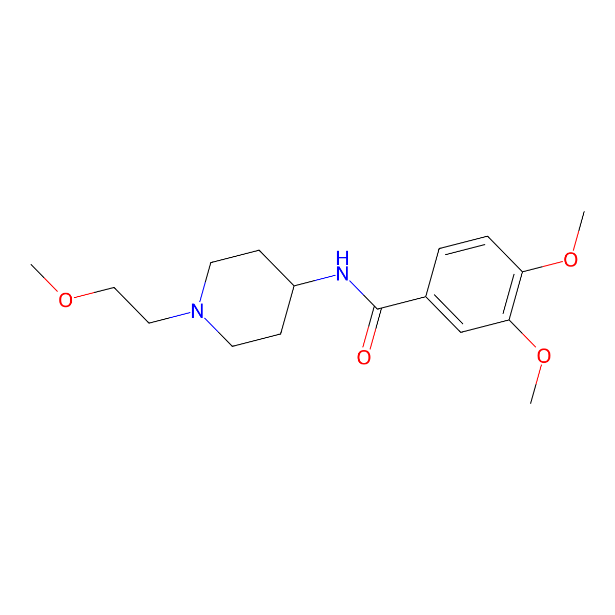 3,4-Dimethoxy-N-[1-(2-methoxyethyl)piperidin-4-YL]benzamide molecular structure, CAS 1421496-98-1