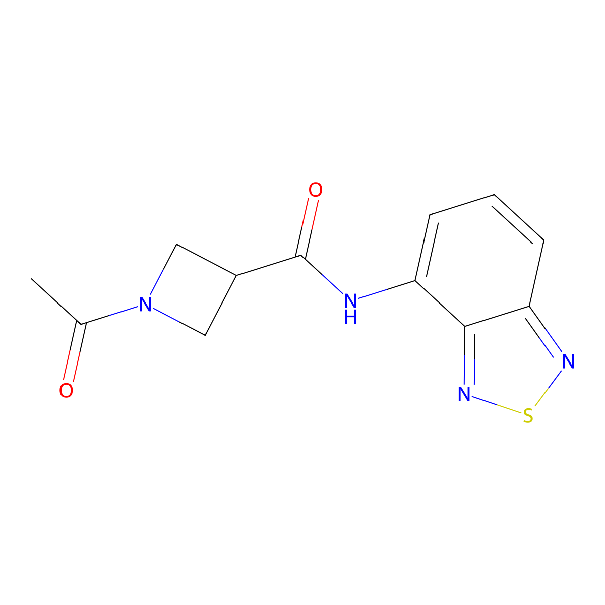 1-acetyl-N-(benzo[c][1,2,5]thiadiazol-4-yl)azetidine-3-carboxamide molecular structure, CAS 1421497-52-0