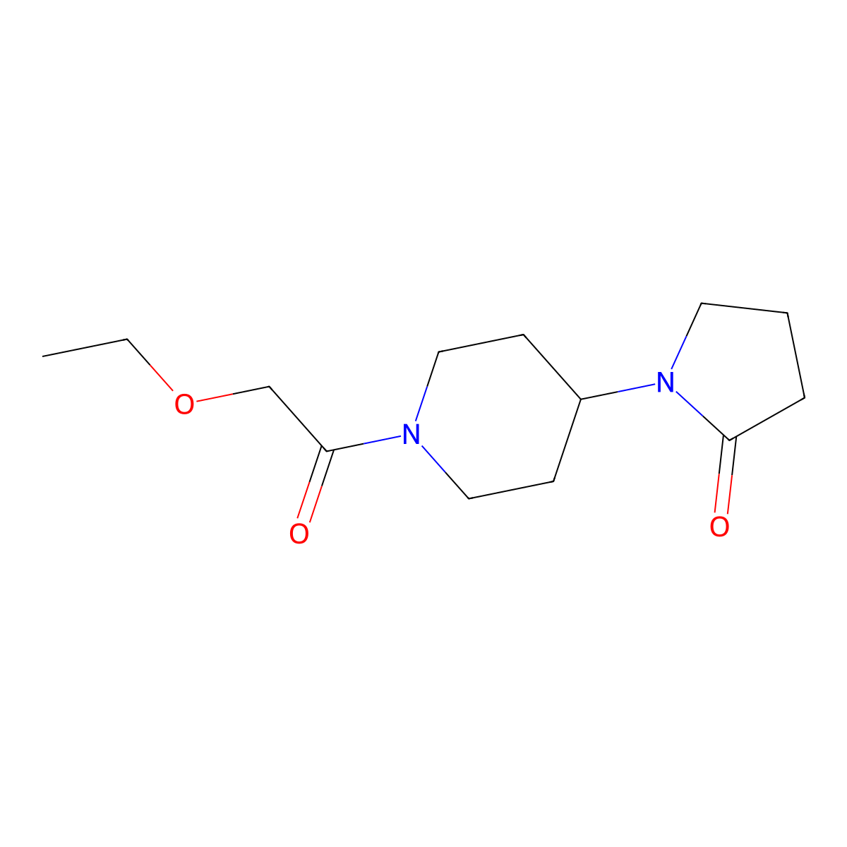 1-(1-(2-Ethoxyacetyl)piperidin-4-yl)pyrrolidin-2-one molecular structure, CAS 1421497-56-4