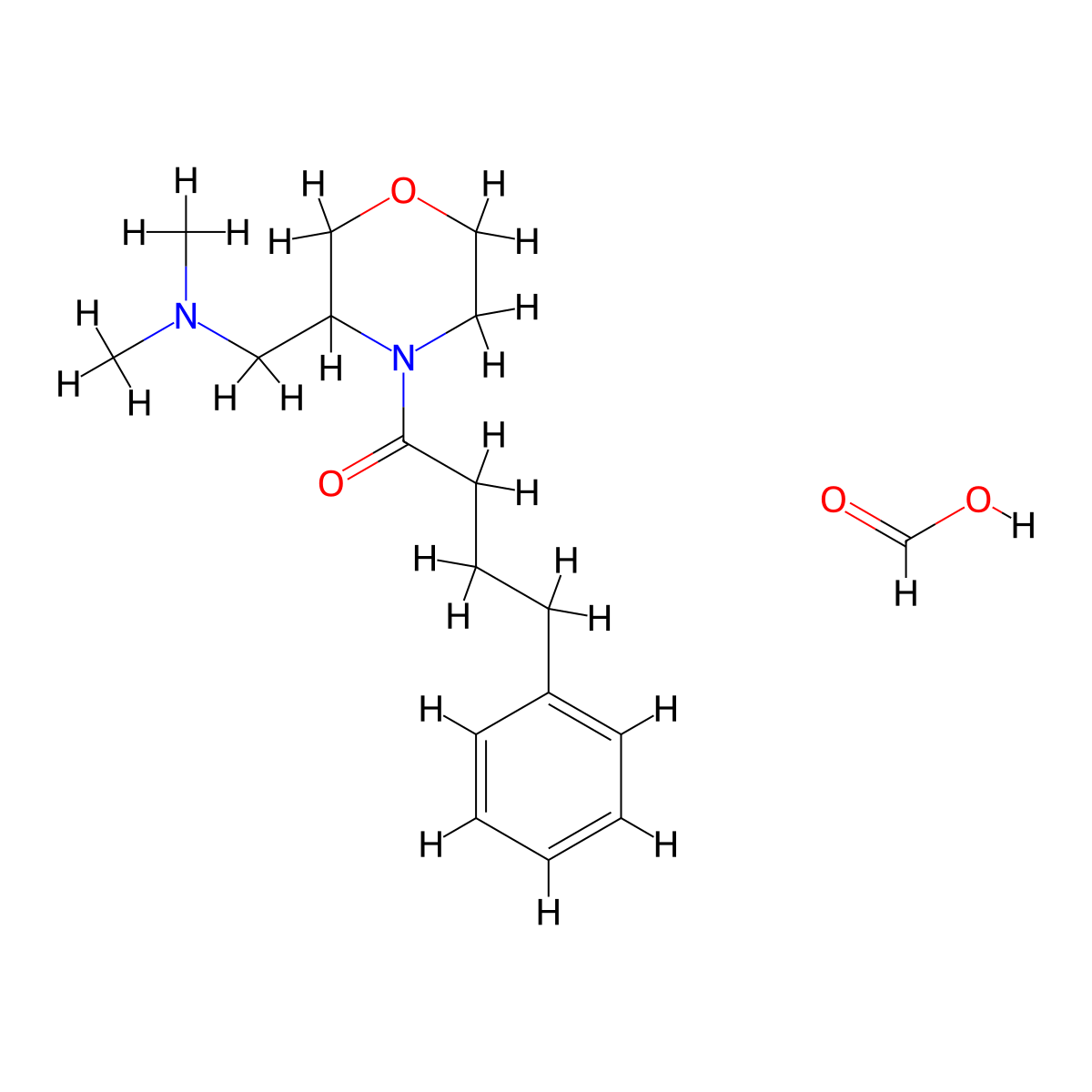 1-(3-((Dimethylamino)methyl)morpholino)-4-phenylbutan-1-one formate molecular structure, CAS 1421497-76-8