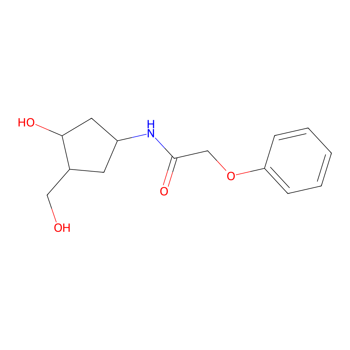 N-[3-Hydroxy-4-(hydroxymethyl)cyclopentyl]-2-phenoxyacetamide molecular structure, CAS 1421498-06-7