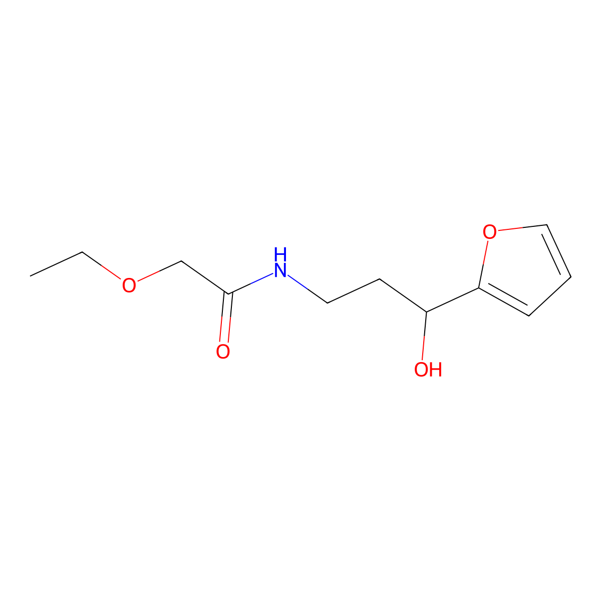 2-Ethoxy-N-[3-(furan-2-YL)-3-hydroxypropyl]acetamide molecular structure, CAS 1421498-18-1