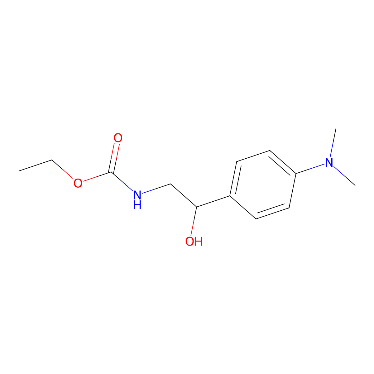 Ethyl (2-(4-(dimethylamino)phenyl)-2-hydroxyethyl)carbamate molecular structure, CAS 1421498-20-5