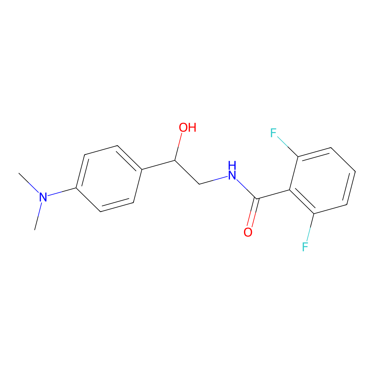 N-{2-[4-(Dimethylamino)phenyl]-2-hydroxyethyl}-2,6-difluorobenzamide molecular structure, CAS 1421498-26-1