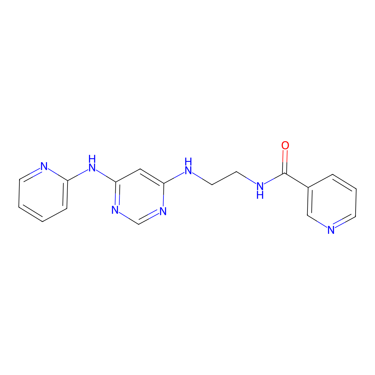 N-(2-((6-(pyridin-2-ylamino)pyrimidin-4-yl)amino)ethyl)nicotinamide molecular structure, CAS 1421498-27-2
